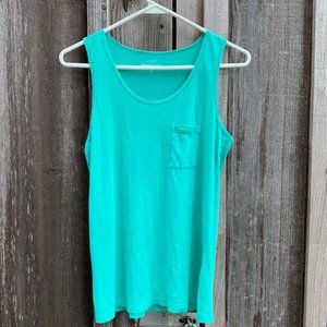 J. Crew Seafoam Green Garment Dyed Pocket Tank